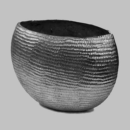 Oval Shaped Aluminium Vase
