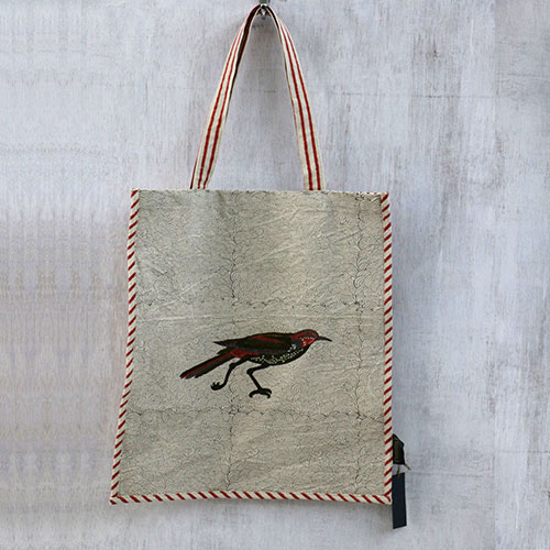 Mughal Bird Block Printed Shopping Bag