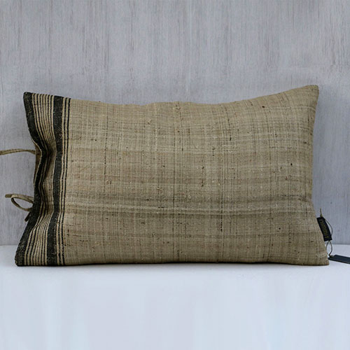 Stripe Printed Organic Silk Cushion Cover