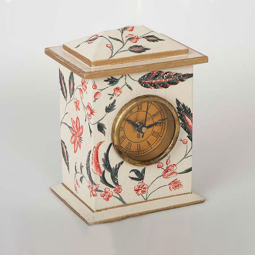 Floral Chintz Hand Painted Table Clock