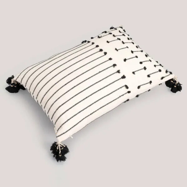 Anila Ivory Kutchi Handwoven Cushion Cover