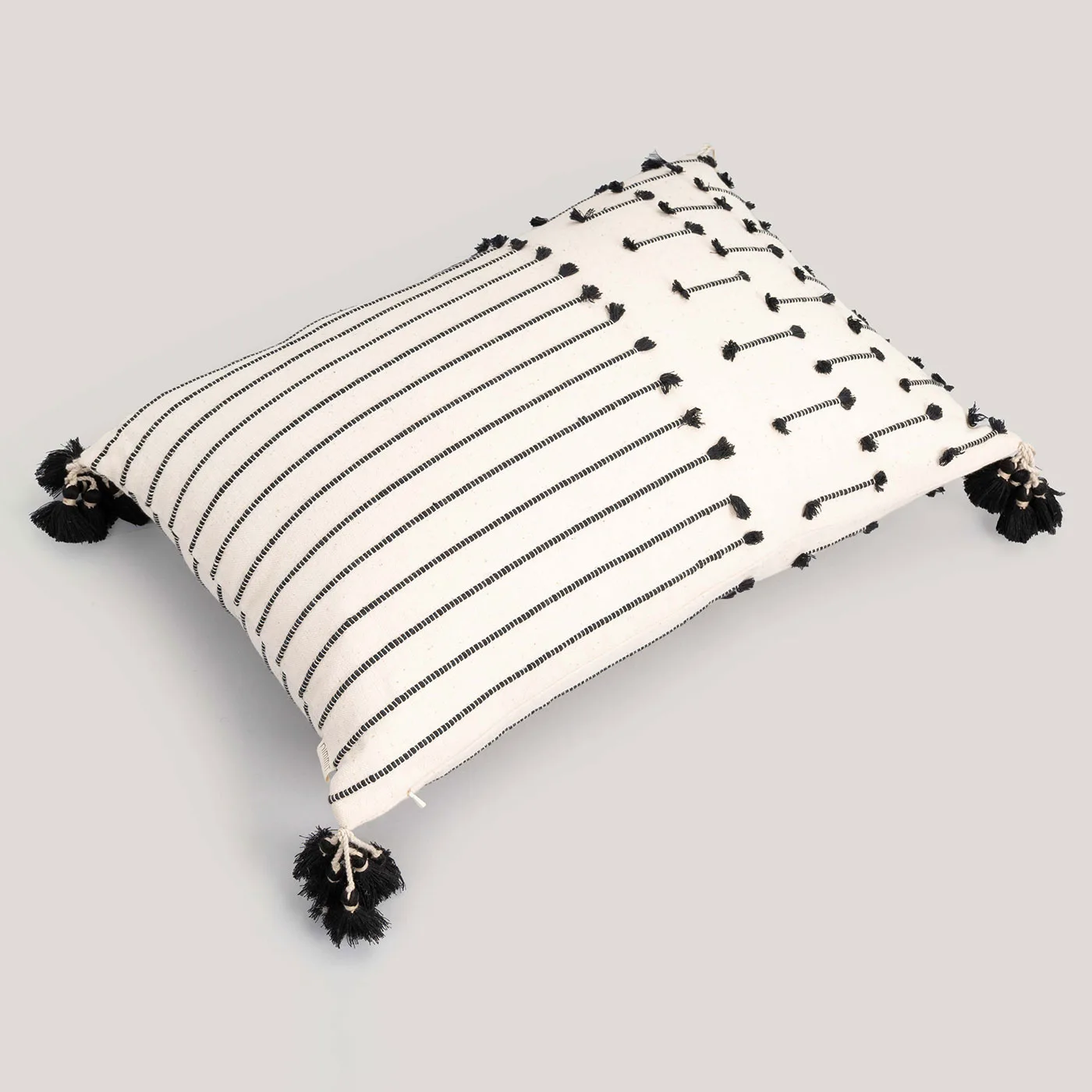 Anila Ivory Kutchi Handwoven Cushion Cover