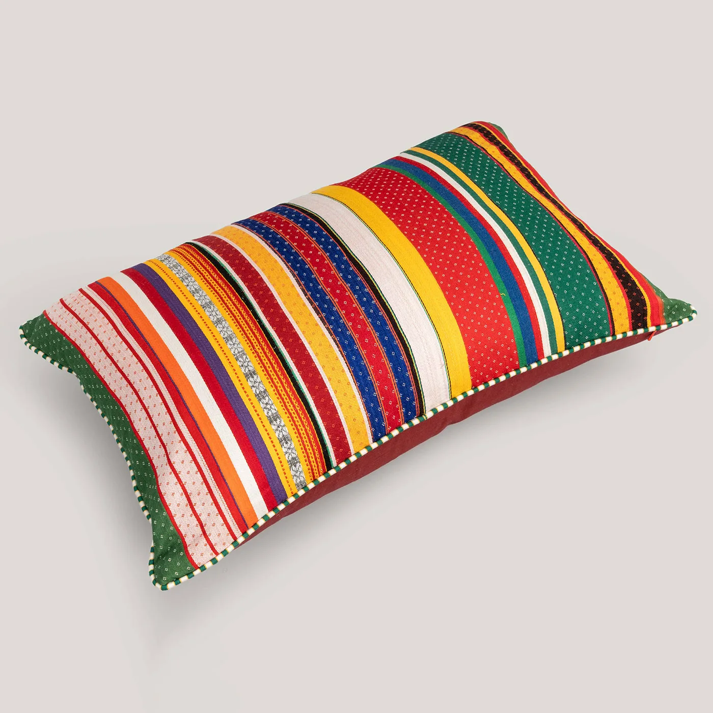 Durga Multi Mashru Handwoven Cotton / Silk Cushion Cover