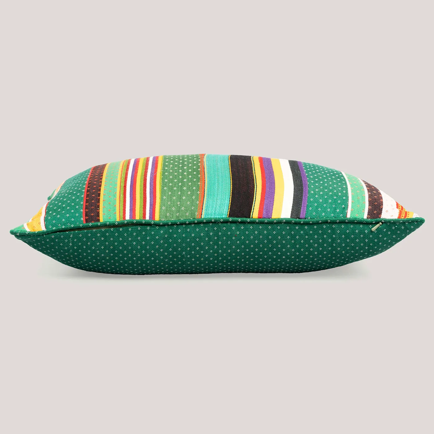 Lopa Multi Mashru Handwoven Cotton / Silk Cushion Cover - Image 3