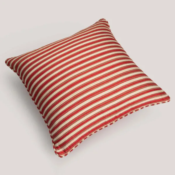 Jihan Red Multi Mashru Handwoven Cotton / Silk Cushion Cover