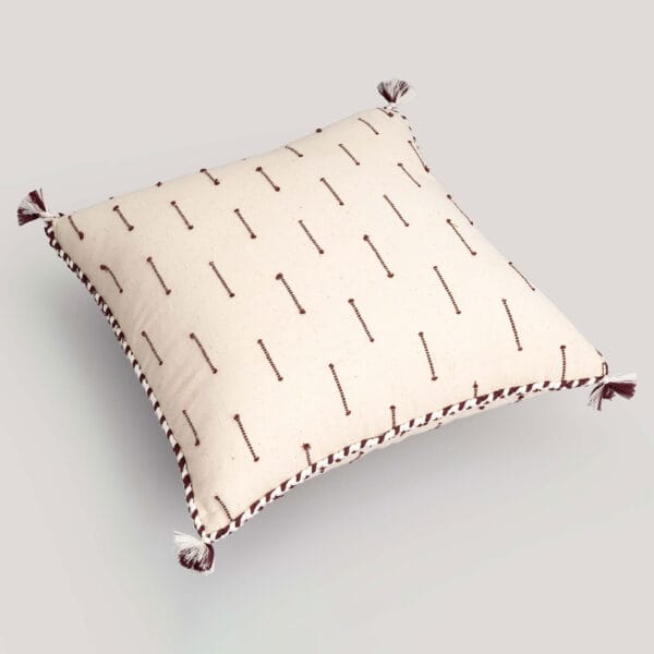Tena Ivory Handwoven Cotton Cushion Cover