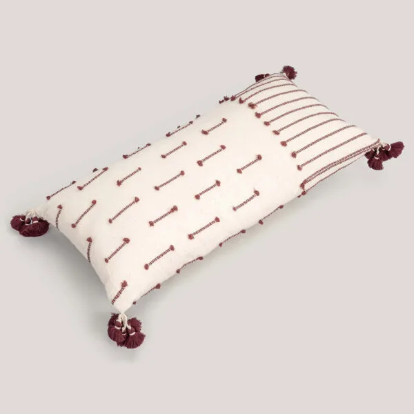 Tani Ivory Handwoven Kala Cotton Cushion Cover