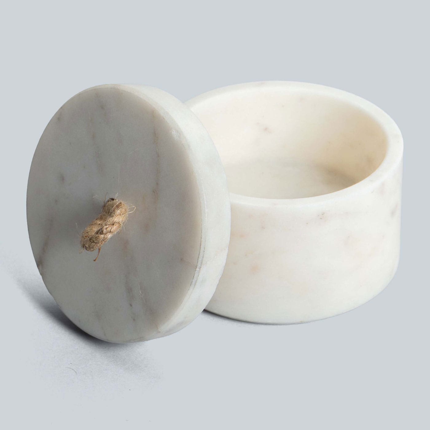 Dhanya Ivory Hand Carved Marble Container - Image 2