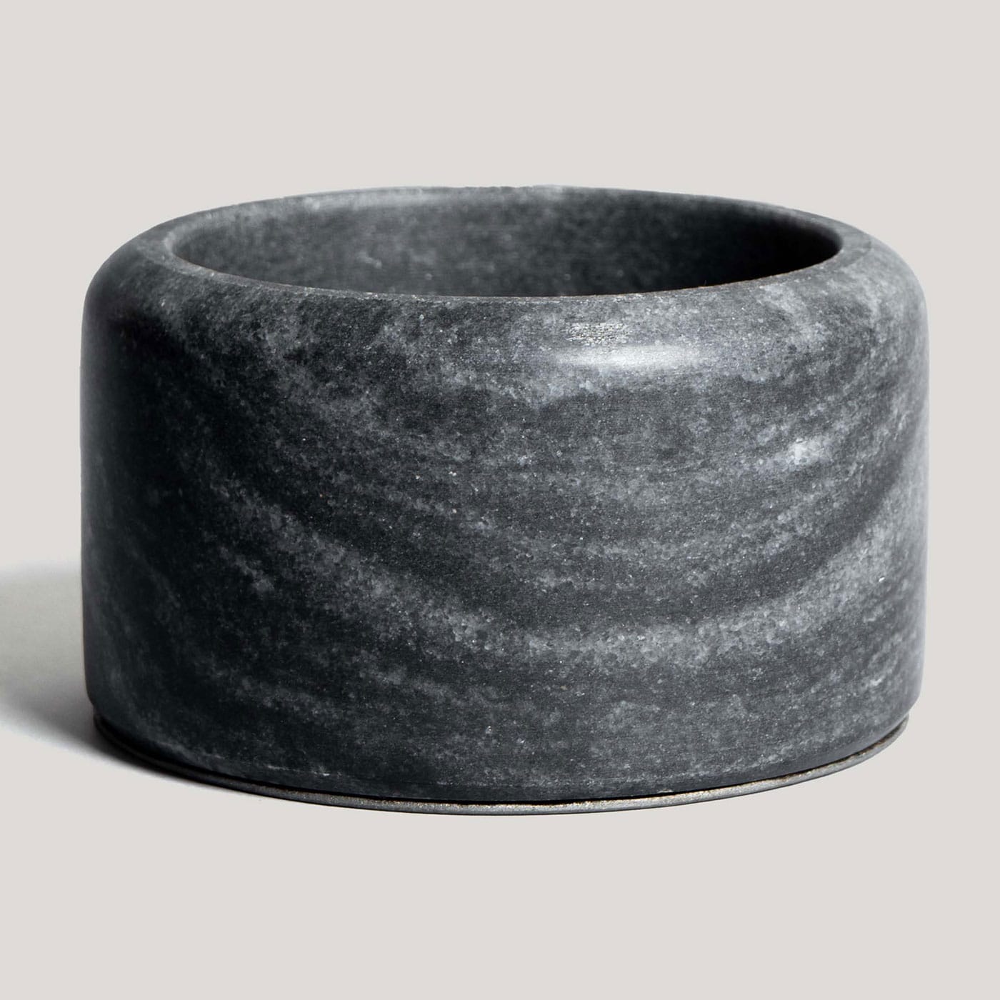 Ishir Black Hand Carved Marble Candle Stand (Small)