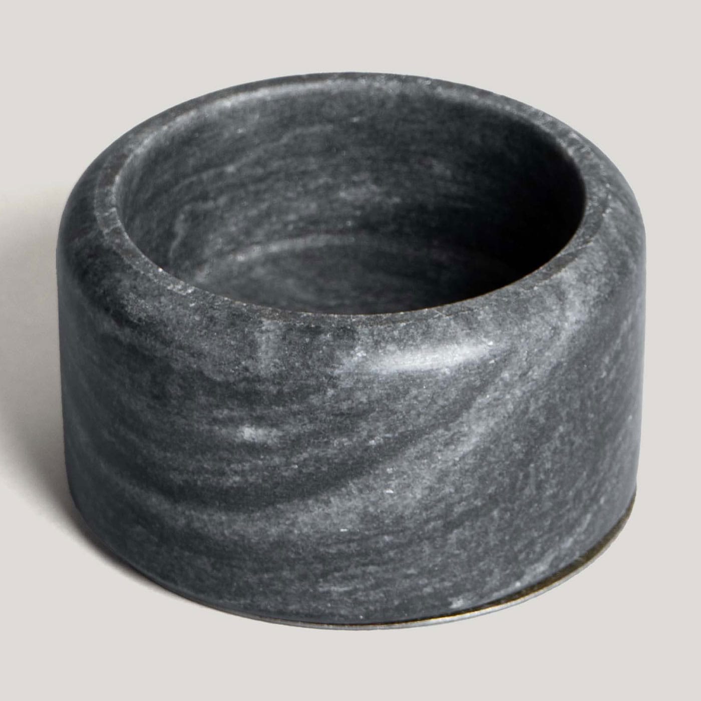 Ishir Black Hand Carved Marble Candle Stand (Small) - Image 2