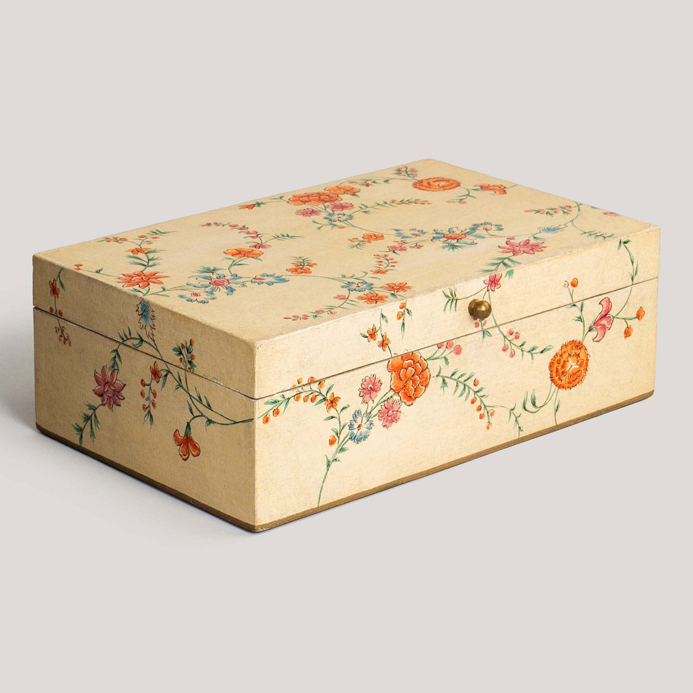 Chintz Ivory Hand Painted Metal Box (Small) - Image 2