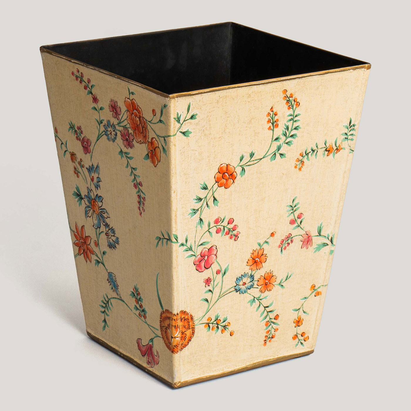 Chintz Ivory Hand Painted Metal Planter (Medium) - Image 2