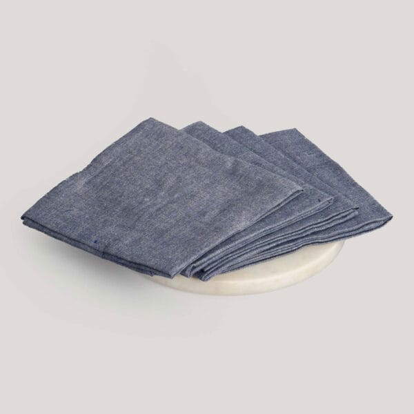 Nirav Charcoal Handwoven Napkin (Set Of 4)