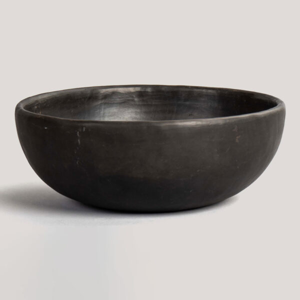 Anura Black Stone Pottery Bowl (Large)