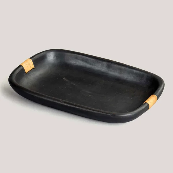 Tarani Black Stone Pottery Tray (Medium)