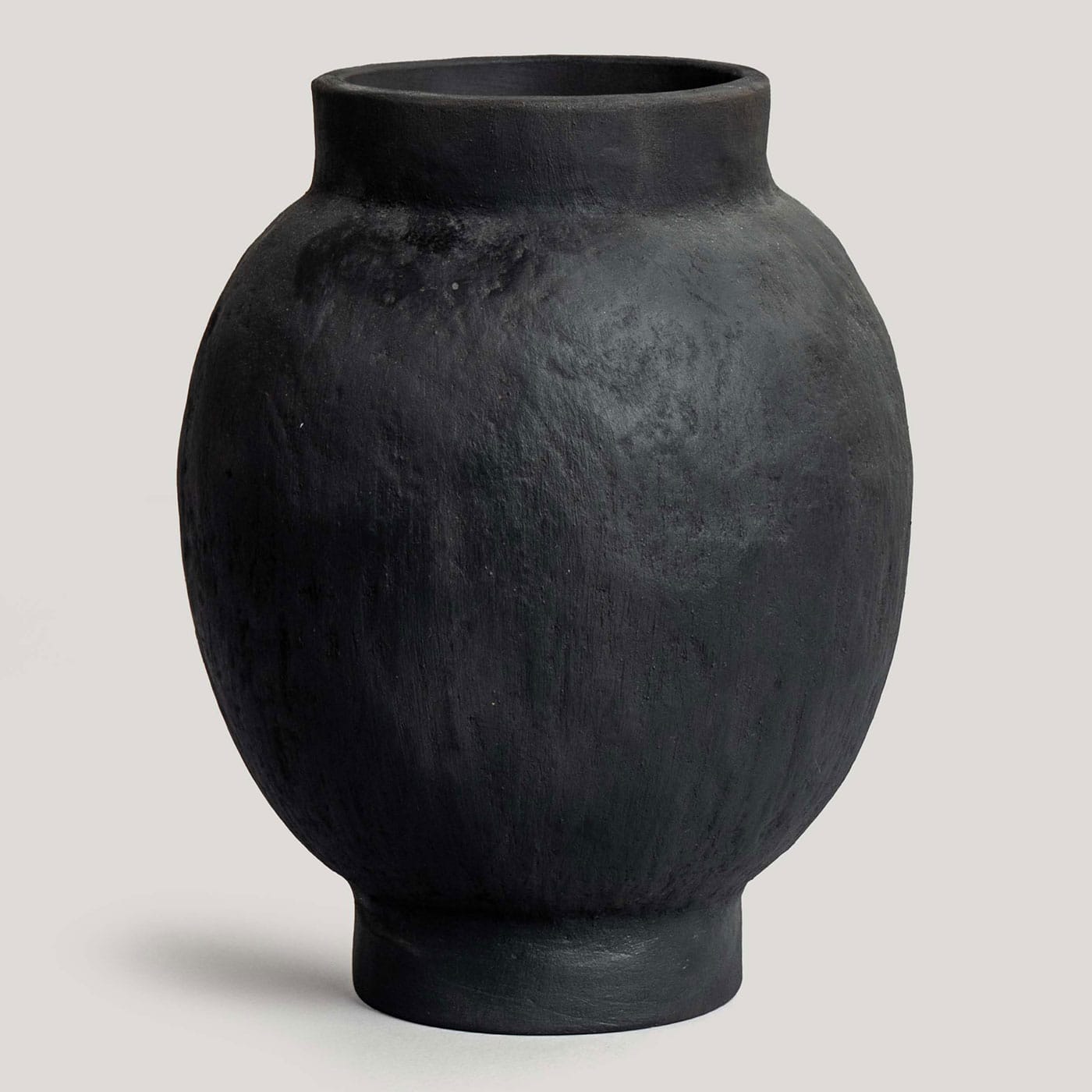 Aleem Black Stone Pottery Vase (Large)