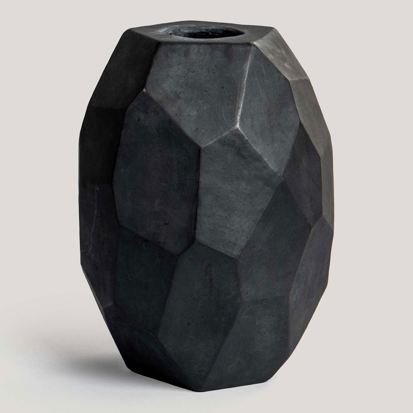 Krishnima Black Stone Pottery Vase (Medium)