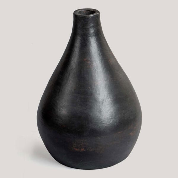Krush Black Terracotta Pottery Vase (Big)