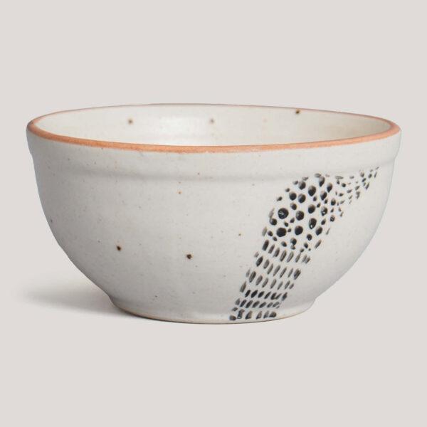 Saras Ivory Handpainted Ceramic Dinner Bowl (Set of 4)