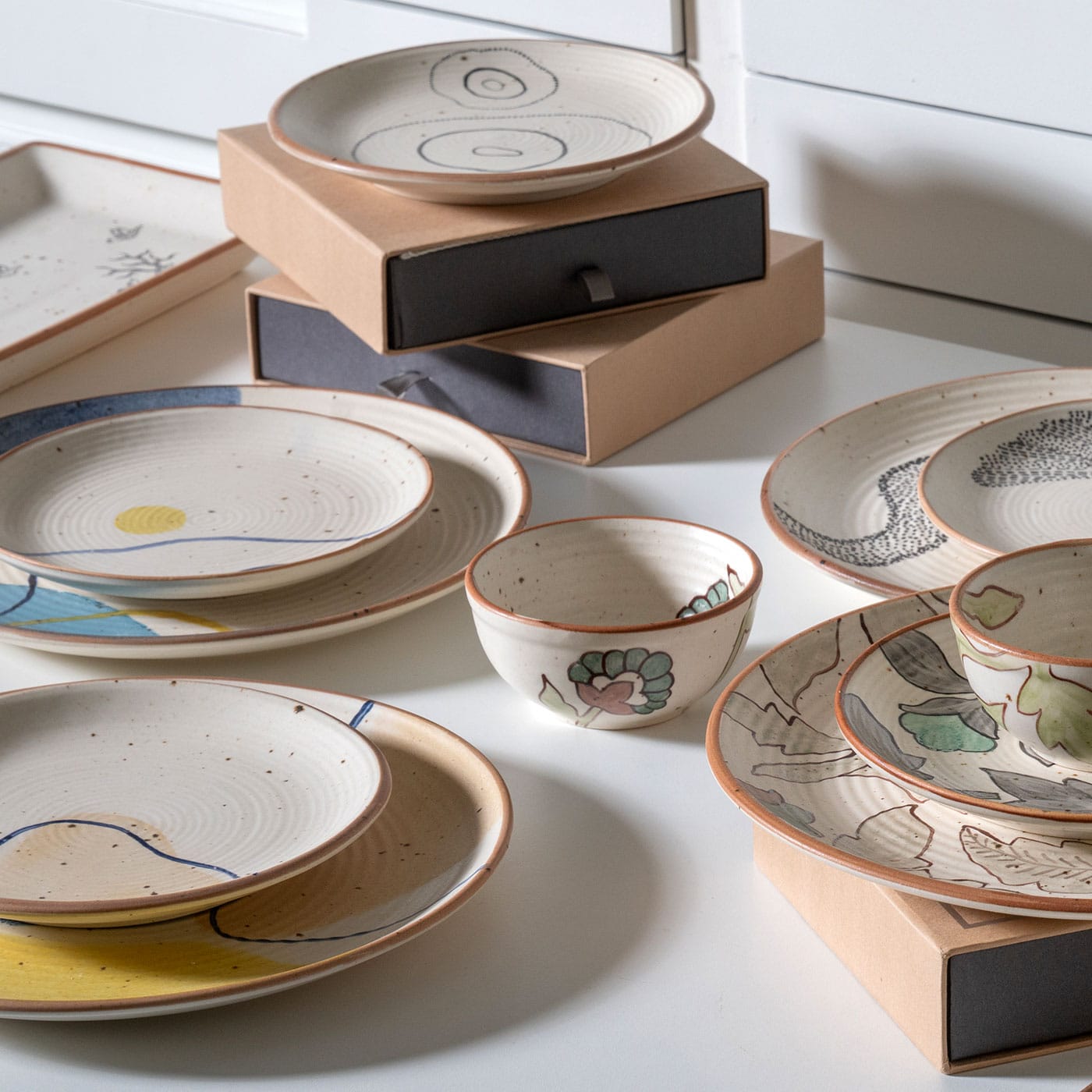 Eela Multi Handpainted Ceramic Dinner Plate (Set of 4) - Image 2