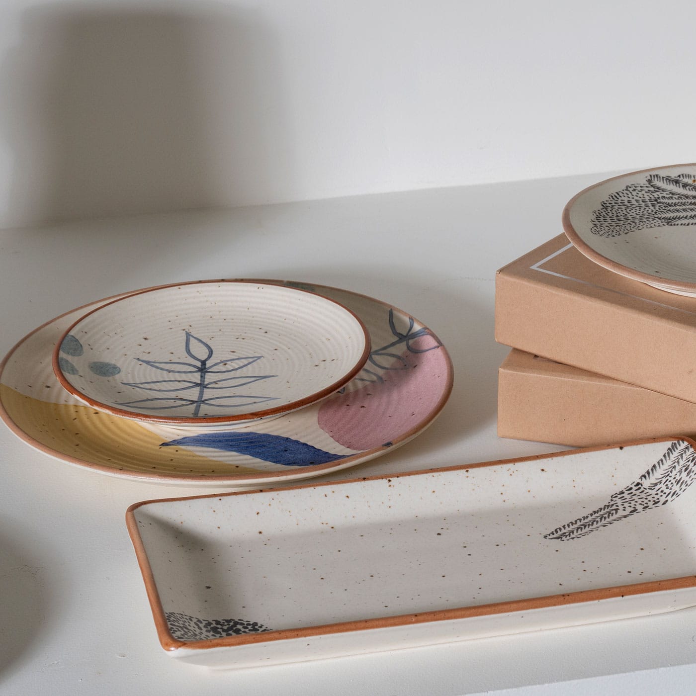 Eela Multi Handpainted Ceramic Dinner Plate (Set of 4) - Image 3