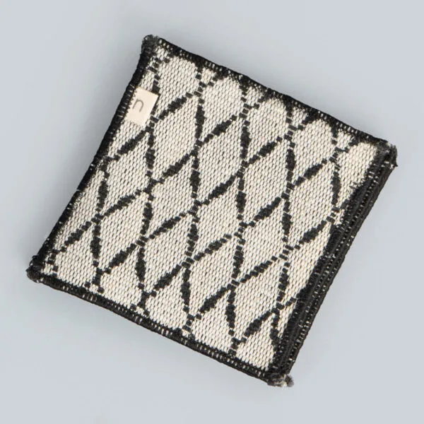 Kanish Black Handwoven Cotton Coaster (Set Of 4)