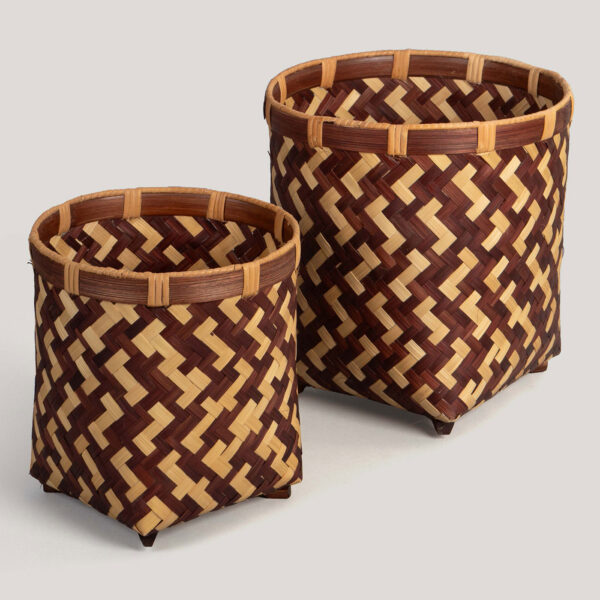 Navya Brown Natural Fibre Handwoven Basket