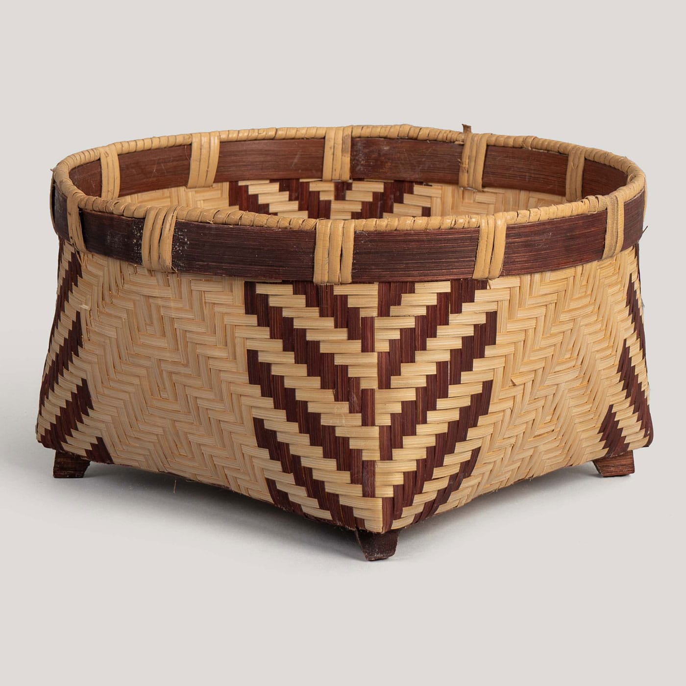Chimu Brown / Natural Natural Fibre Handwoven Basket