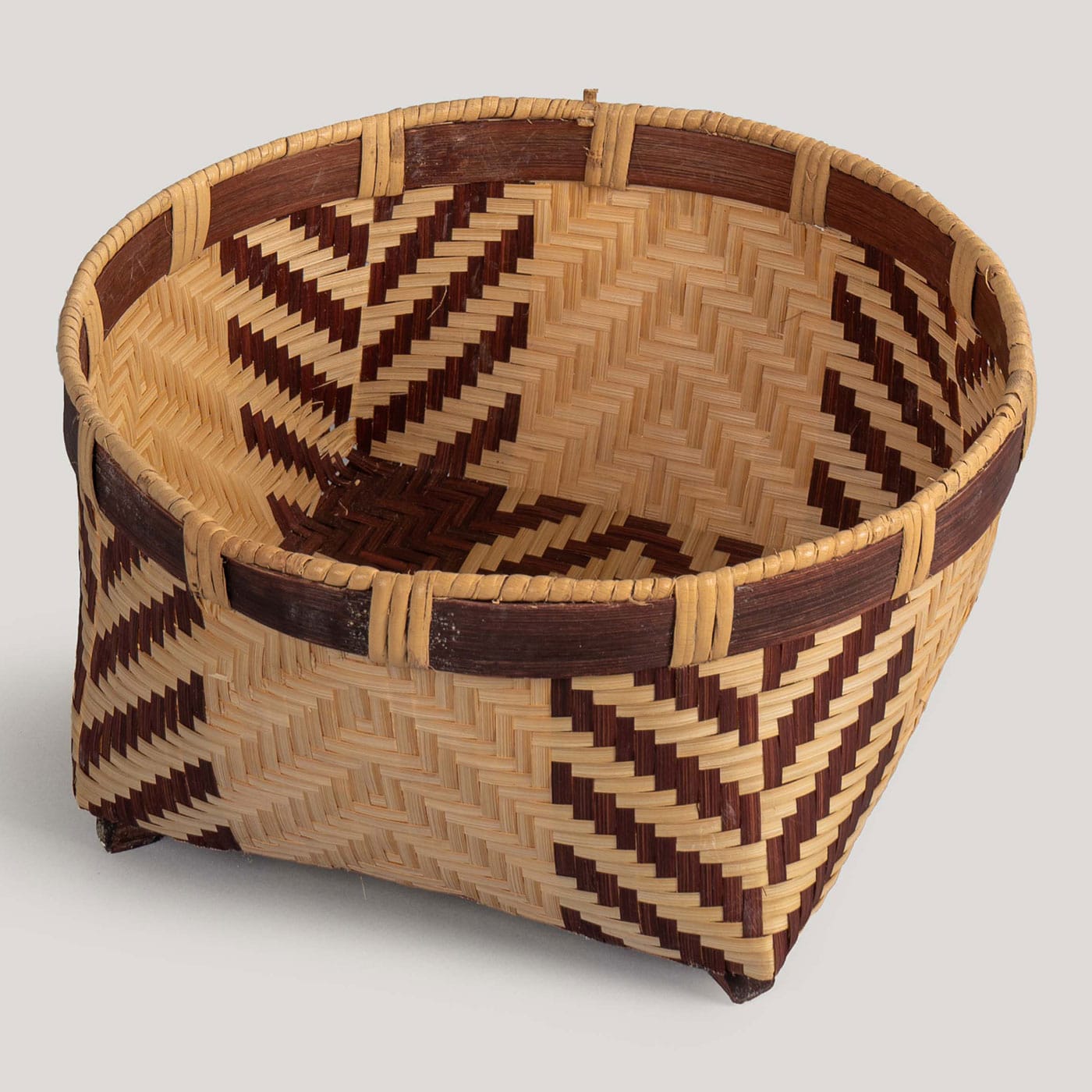 Chimu Brown / Natural Natural Fibre Handwoven Basket - Image 2