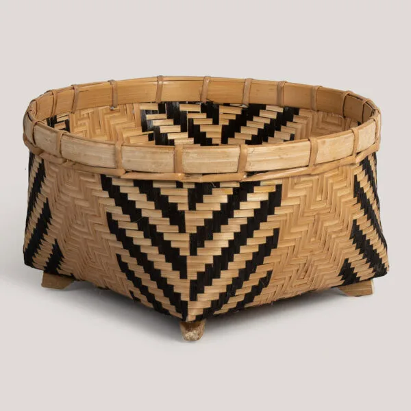 Chimu Black / Ecru Natural Fibre Handmade Basket