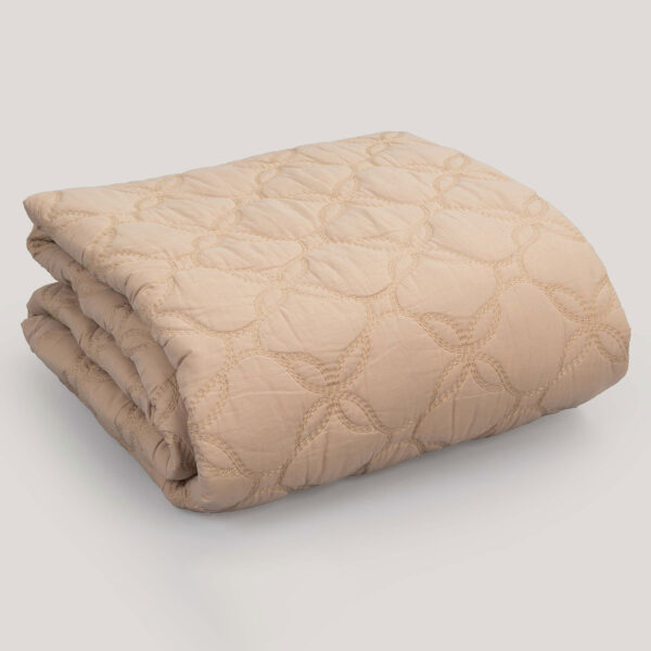 Misha Sand Embroidered Cotton Quilt