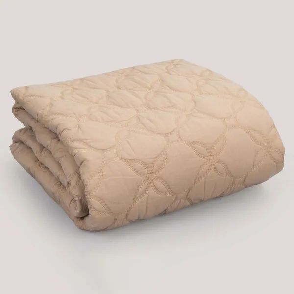 Misha Sand Embroidered Cotton Quilt