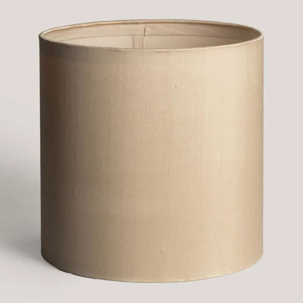 Aarvi Ivory 100% Silk Handwoven Lamp Shade (Round Long)