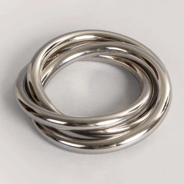 Selena Silver Metal Napkin Ring (Set Of 4)