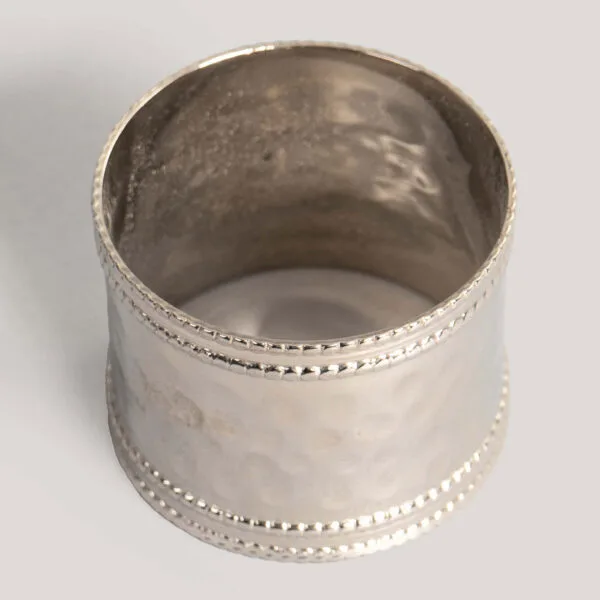 Sansa Silver Metal Napkin Ring (Set Of 4)
