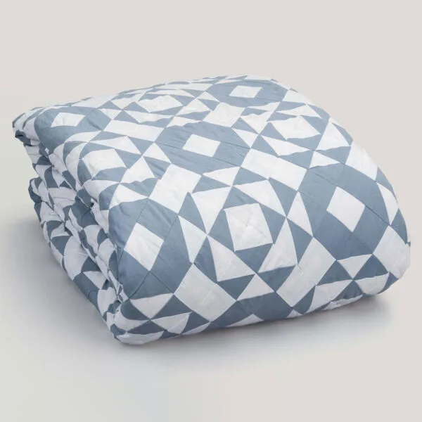 Jiyo Gray Patchwork Cotton Quilt