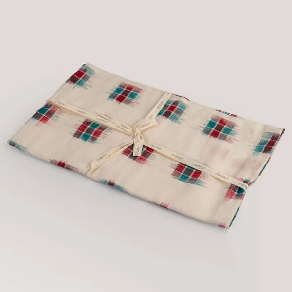 Bossa Ivory Ikat Handwoven 100% Cotton Table Runner