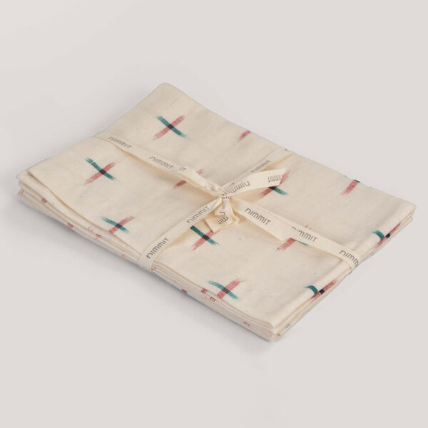 Valli Ivory Ikat Handwoven 100% Cotton Placemat (Set Of 4)