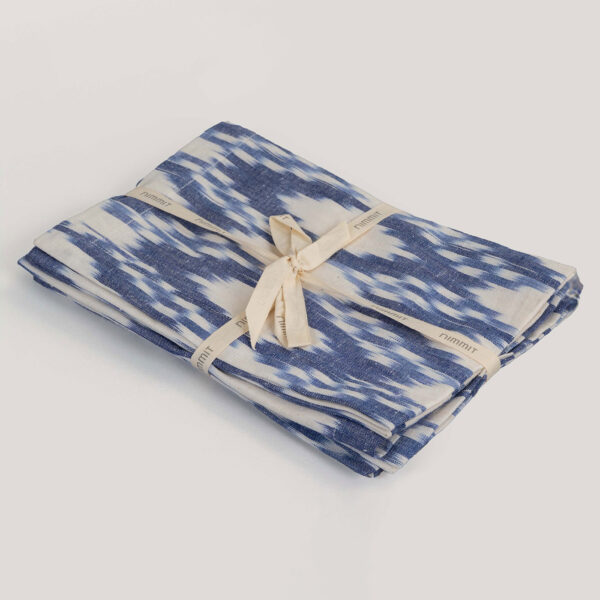 Sanjana Ivory / Black Ikat Handwoven 100% Cotton Placemat (Set Of 4)