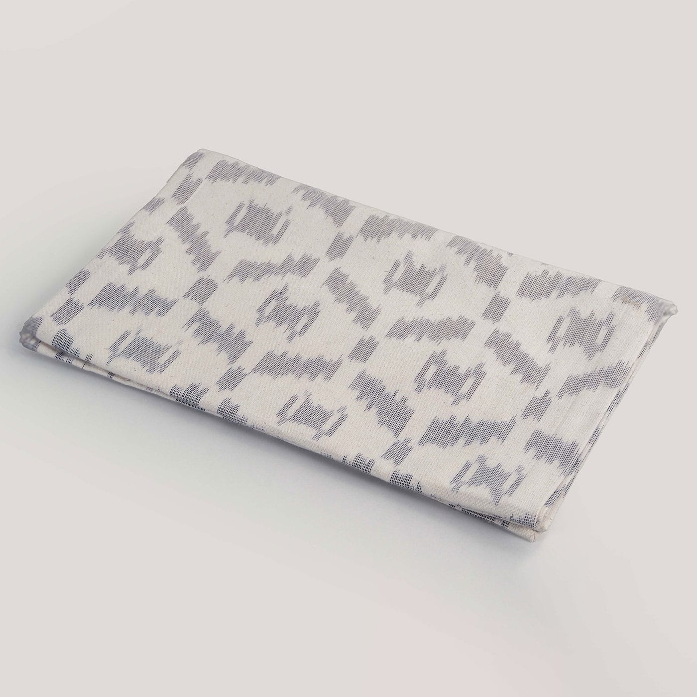 Oga Ivory / Black Ikat Handwoven 100% Cotton Table Runner