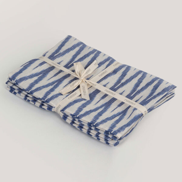 Chiva Ivory / Black Ikat Handwoven 100% Cotton Placemat (Set Of 4)