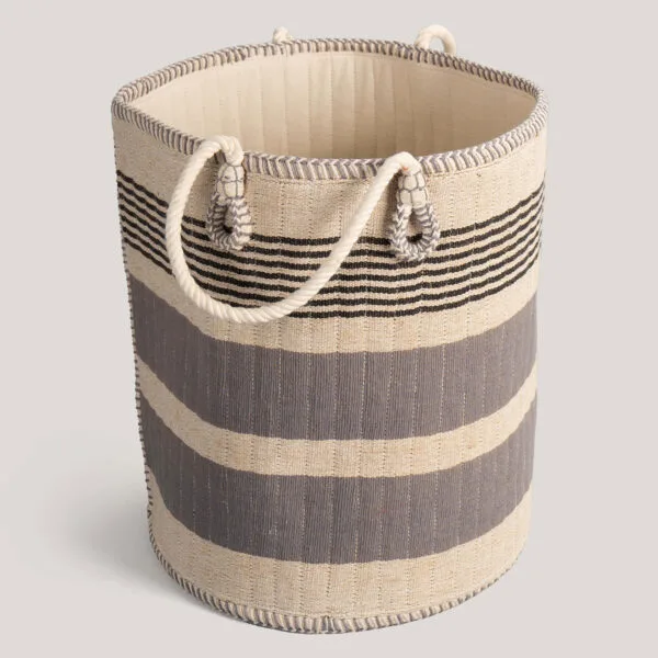 Akira Grey Handwoven Natural Fibre Basket