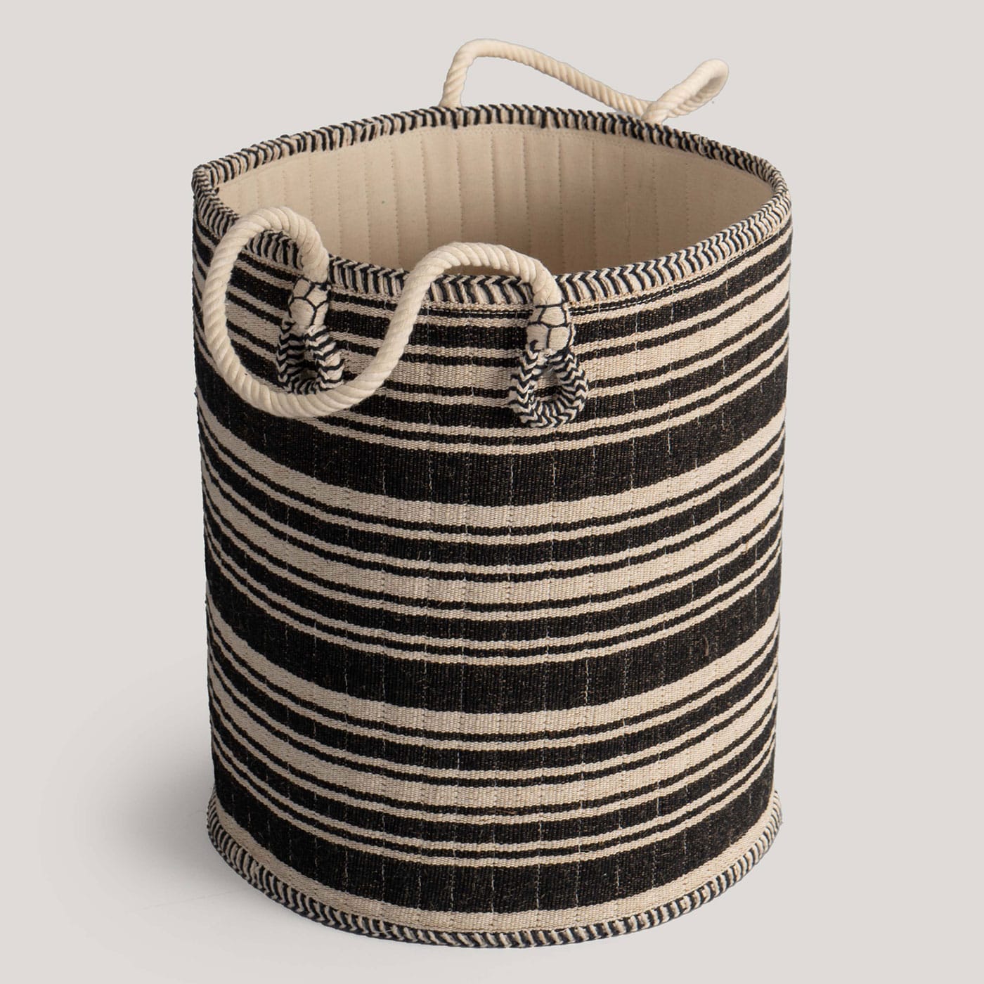 Rajani Black Handwoven Sabala Natural Fibre Basket - Image 2