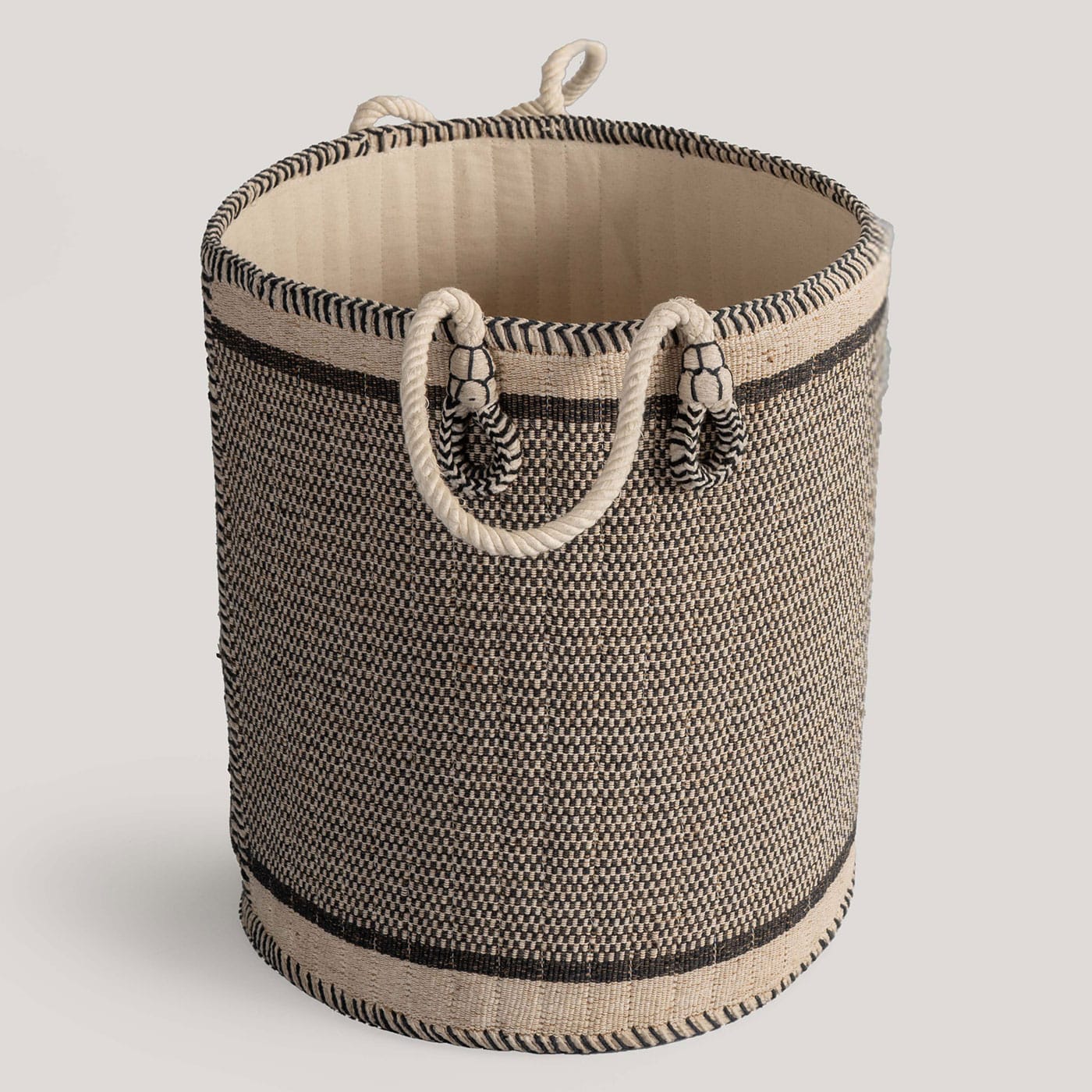 Mihira Gray Handwoven Sabala Natural Fibre Basket - Image 2