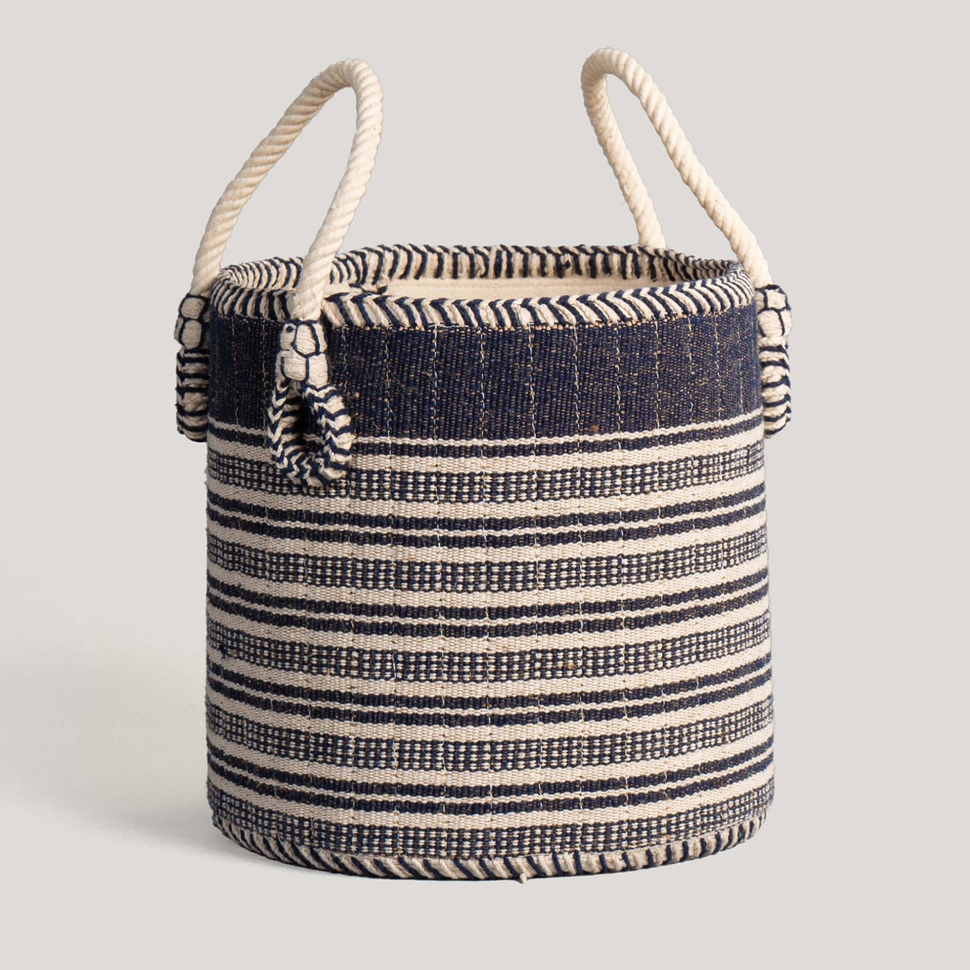 Aryana Black Handwoven Sabala Natural Fibre Basket
