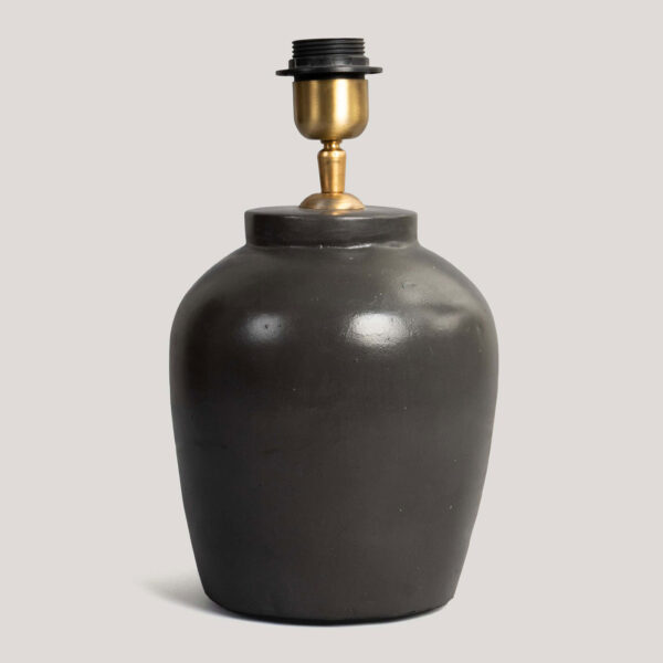 Raina Charcoal Handmade Terracotta Lamp Base