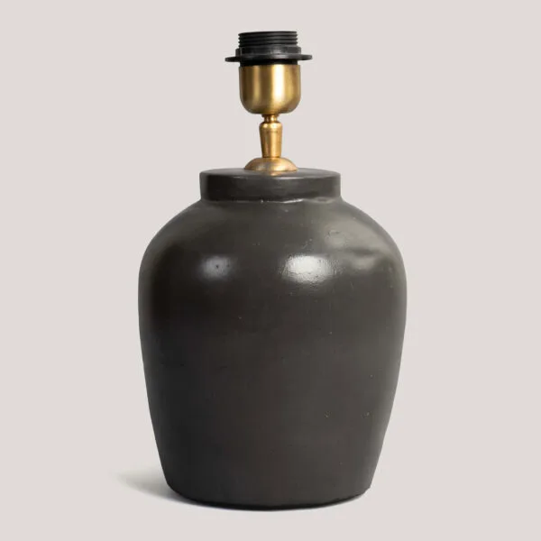 Raina Charcoal Handmade Terracotta Lamp Base