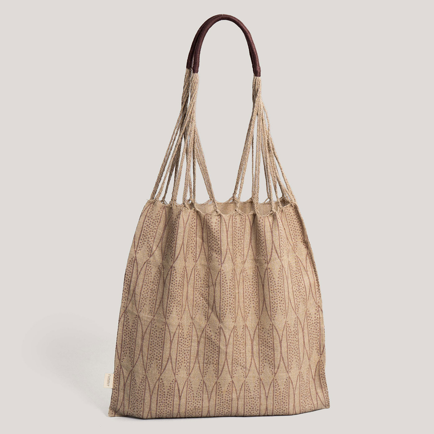 Upasana Beige Print / Embroidered Tote Bag