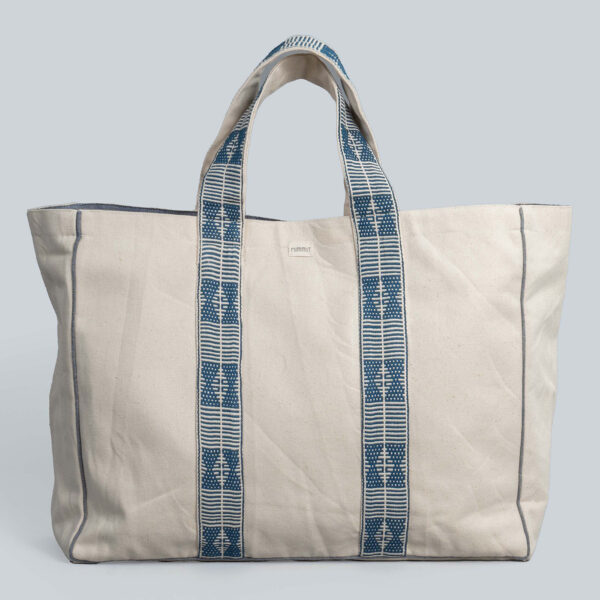 Vini Ivory Naga Handwoven Tote Bag (Big)