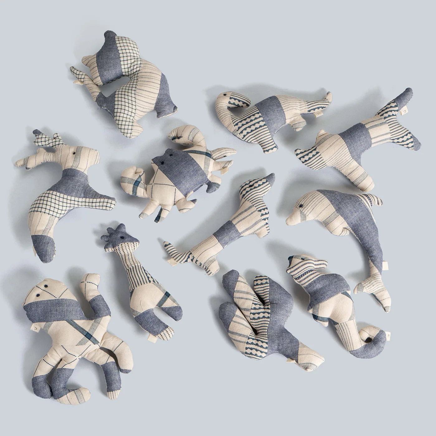 Pegasus Blue Patchwork Cotton Toy - Image 3